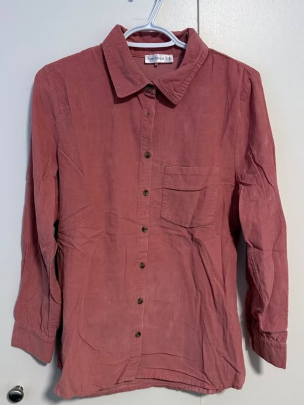 Pink Corduroy Button-Down